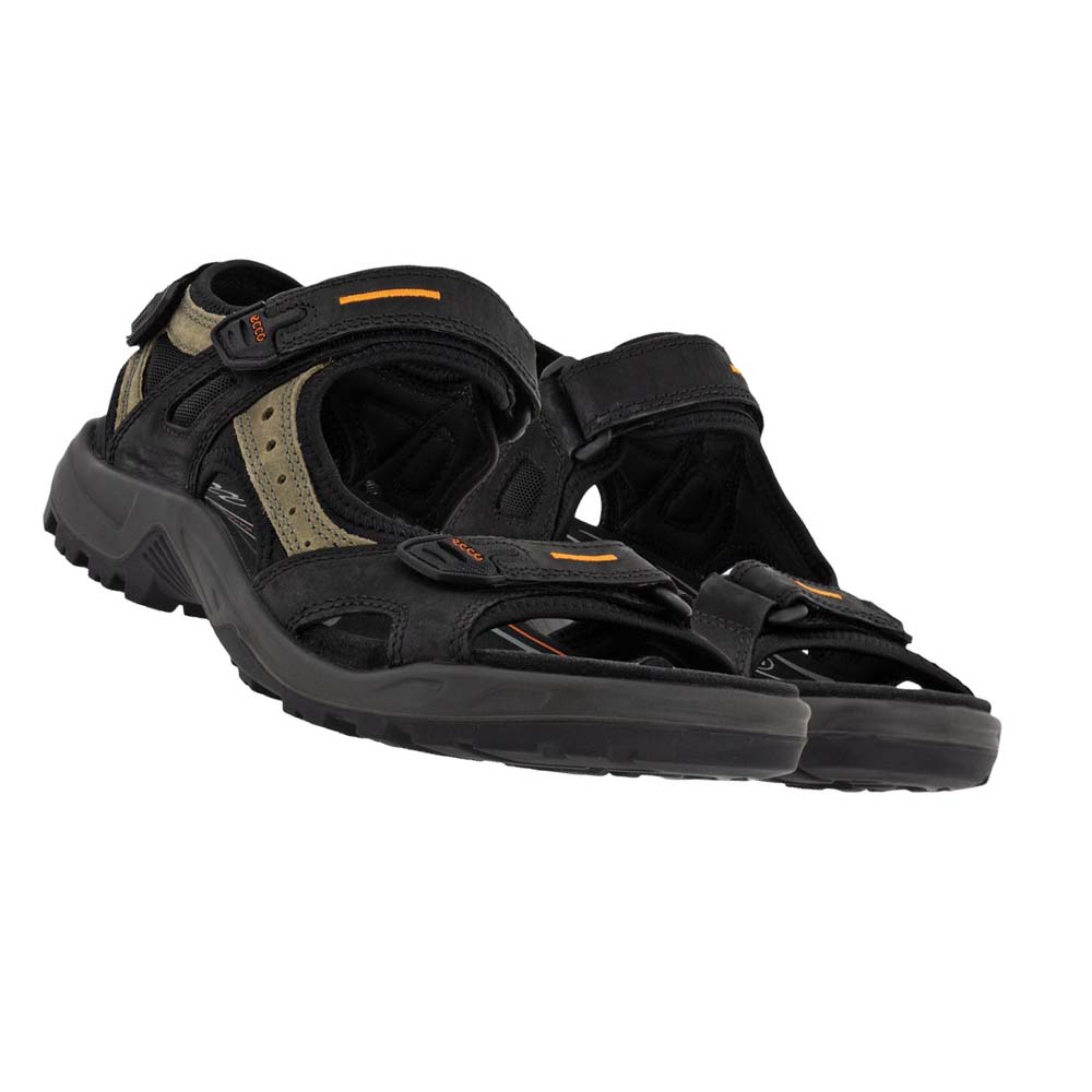 Men's Ecco Yucatan Sandals Black | USA 593KOR